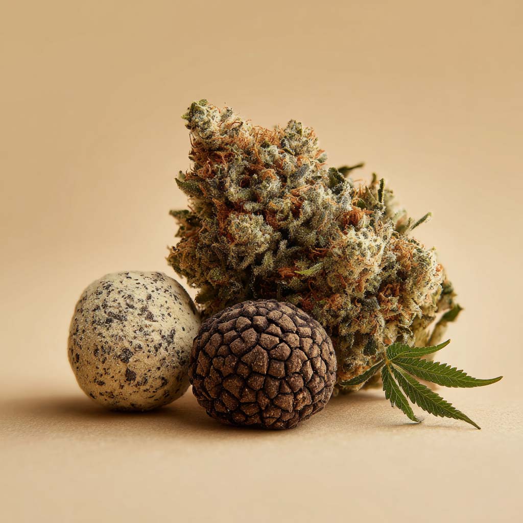 Cannazen Shop Cannabis Weed Sorte Aroma Geschmack Blumig Floral Truffel Truffles Chocolate Schkoloade Douple