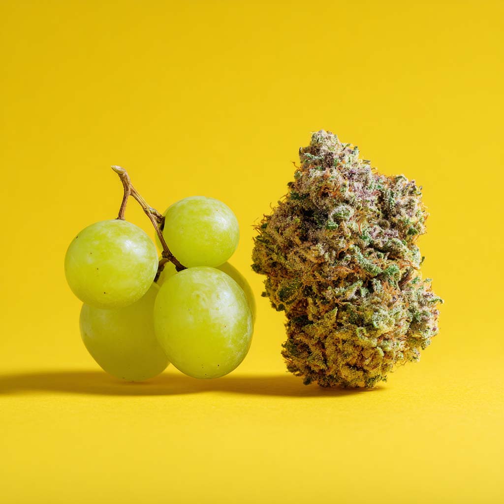 Cannazen Shop Cannabis Weed Sorte Aroma Geschmack Weintrauben Grapes Erfrischend Gelb